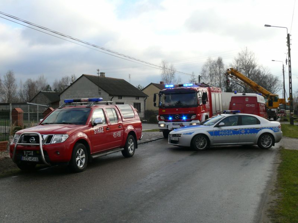 W Nieborowie TIR wjechał w ogrodzenie