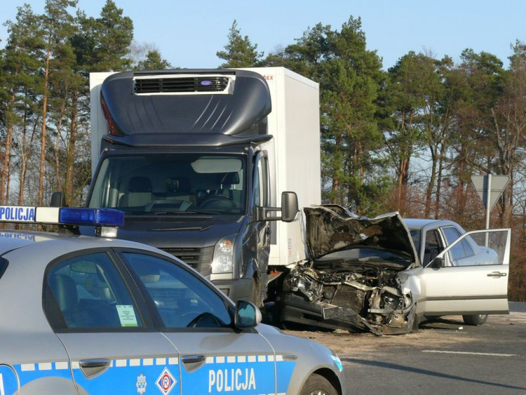 Zderzenie na zjeździe do Nieborowa