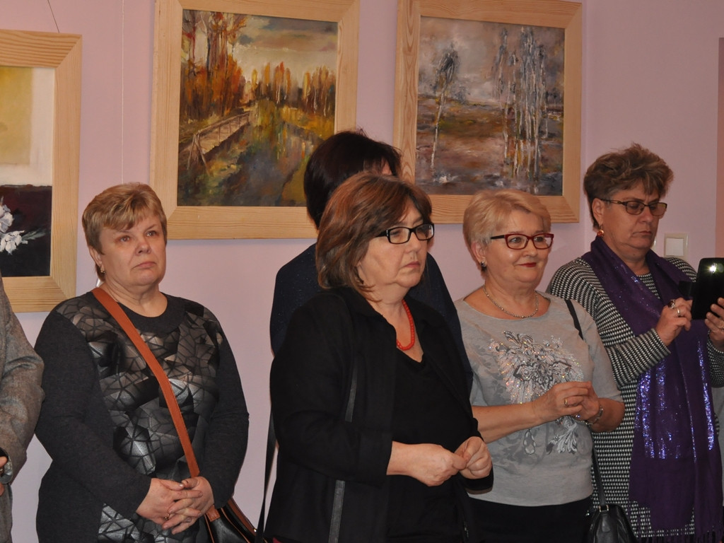 Wernisaż obrazów Leokadii Kołaczyńskiej i opłatek w Nieborowie