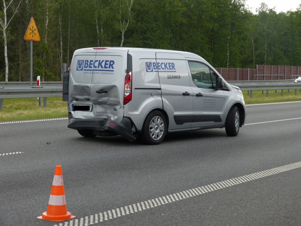 Wypadek na A2 w kierunku Warszawy