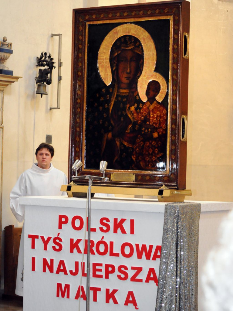 Obraz Matki Boskiej Częstochowskiej w kościele ojców pijarów