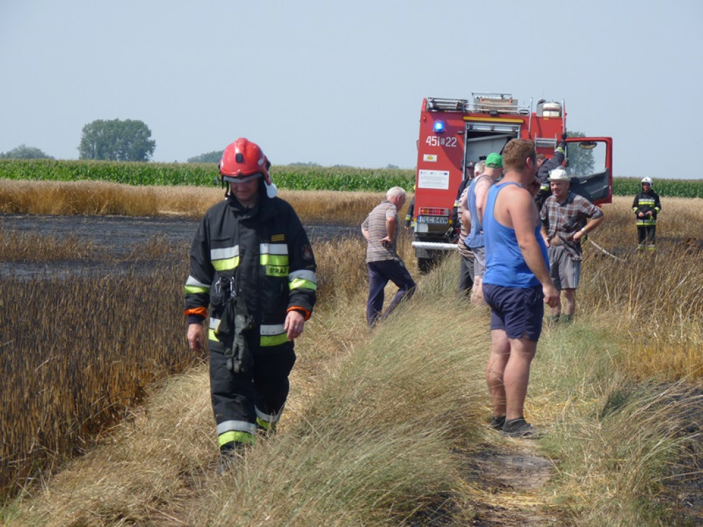 Potężny pożar na polach w Różycach i Wejscach