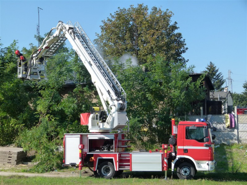 Pożar w budynku wielorodzinnym w Głownie