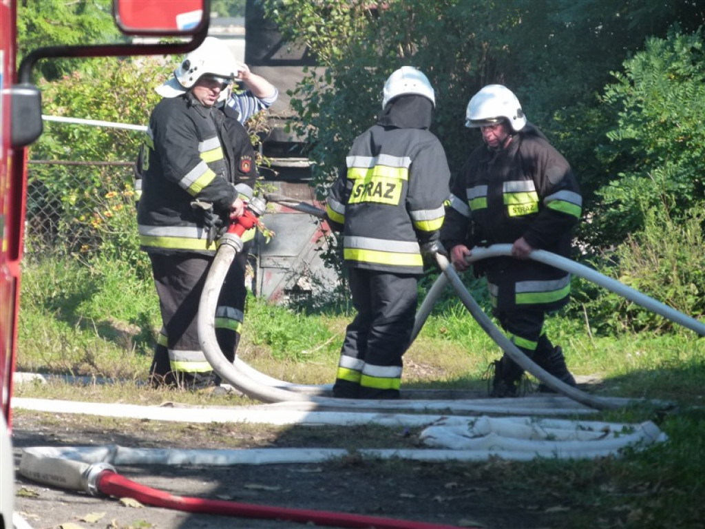 Pożar w budynku wielorodzinnym w Głownie