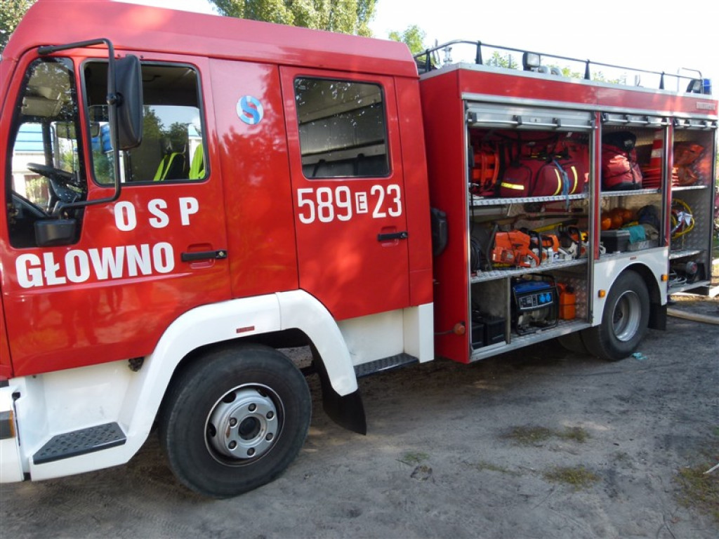 Pożar w budynku wielorodzinnym w Głownie