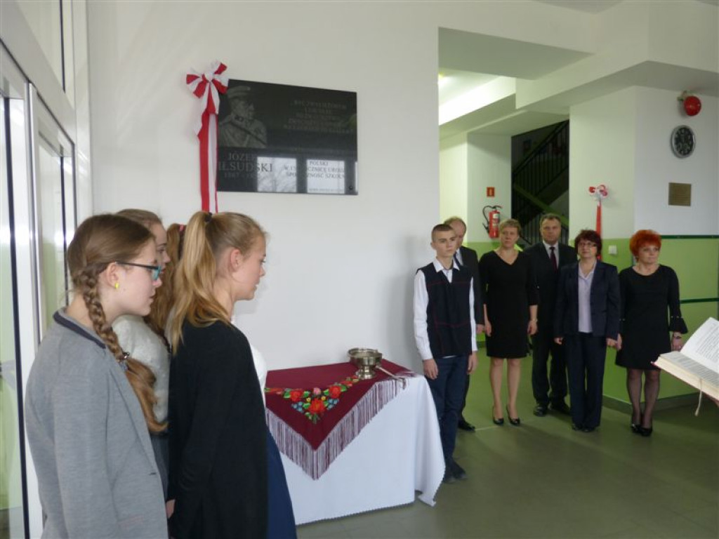 Pamiątkowa tablica w 150. rocznicę urodzin Józefa Piłsudskiego