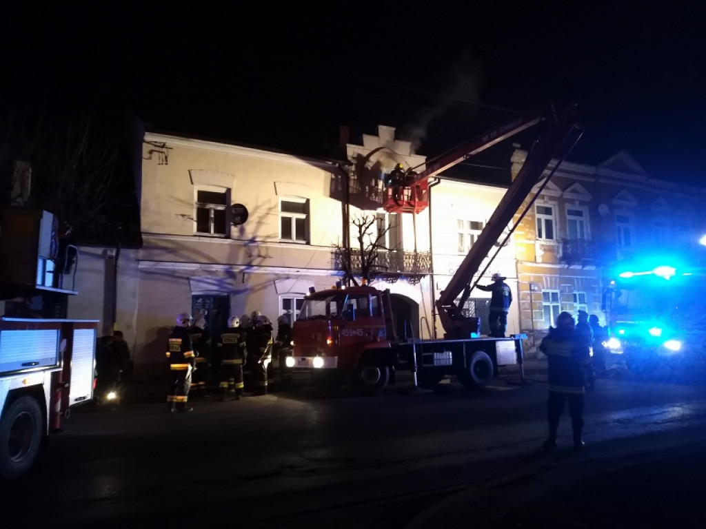 Pożar w kamienicy na Przyrynku