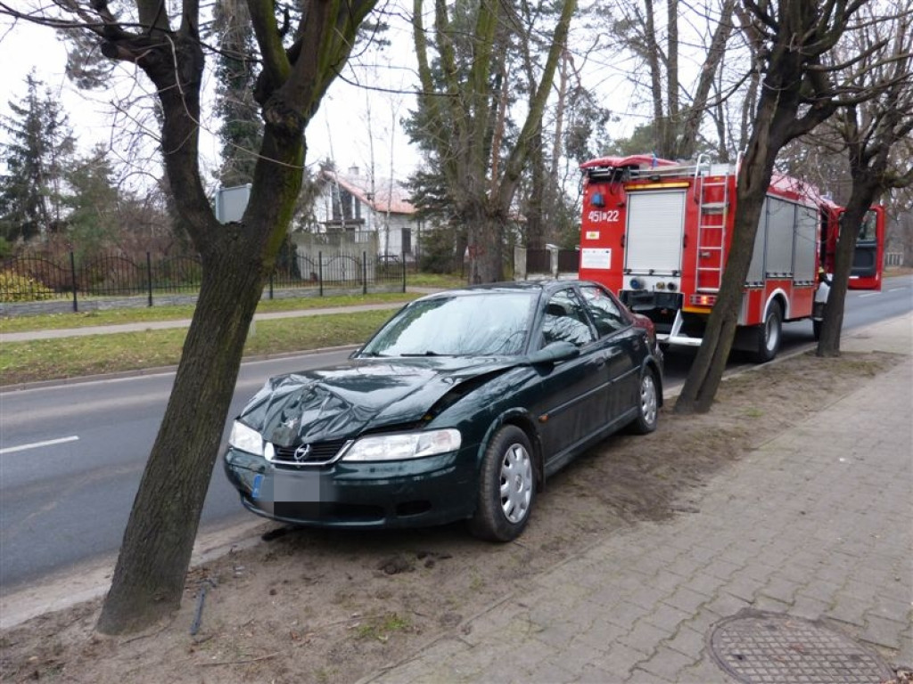 Opel Vectra uderzył w drzewo
