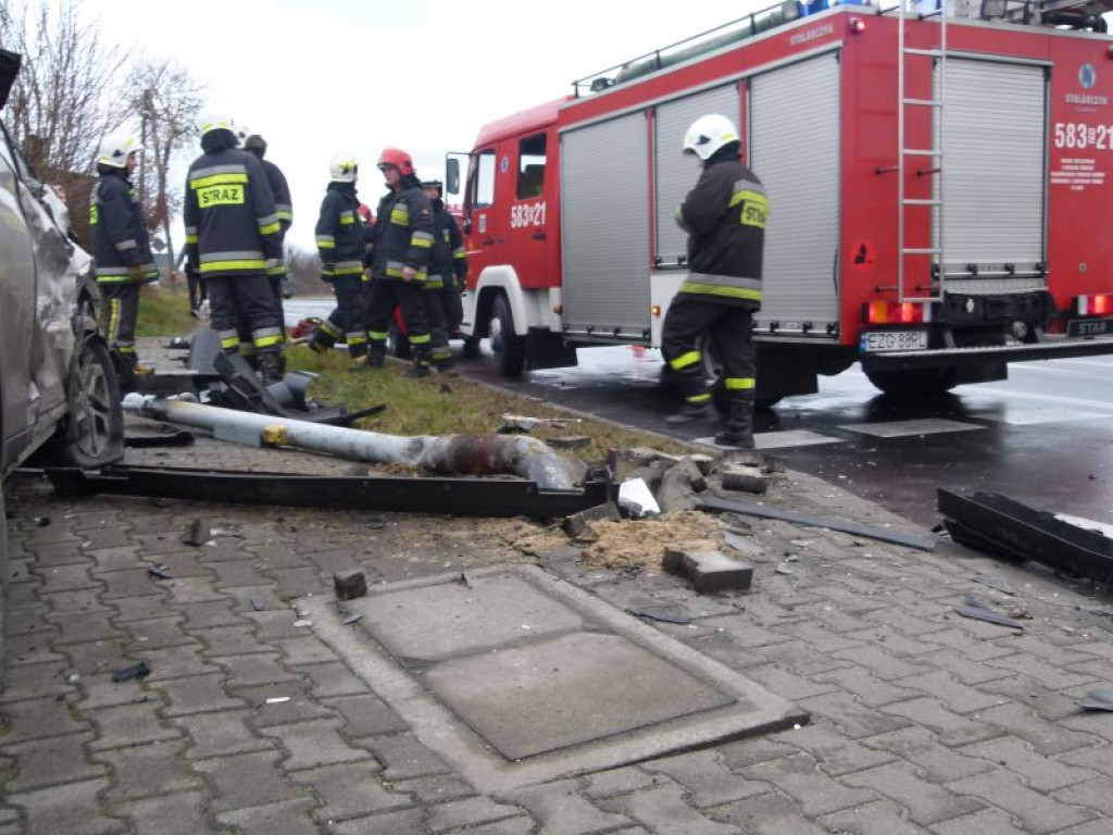 Kolizja na DK14 w Głownie