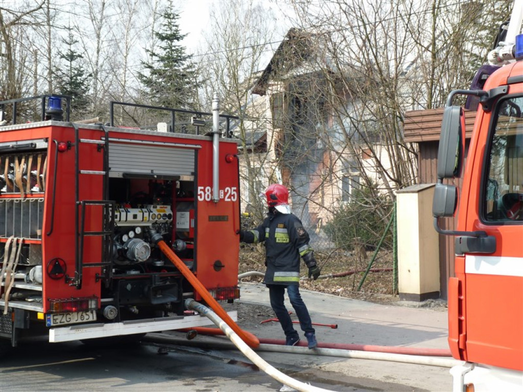 Pożar budynku mieszkalnego w Głownie