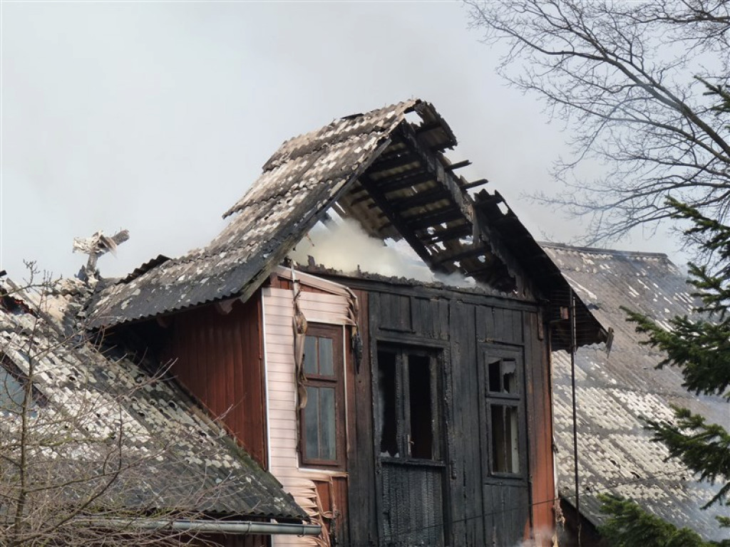 Pożar budynku mieszkalnego w Głownie