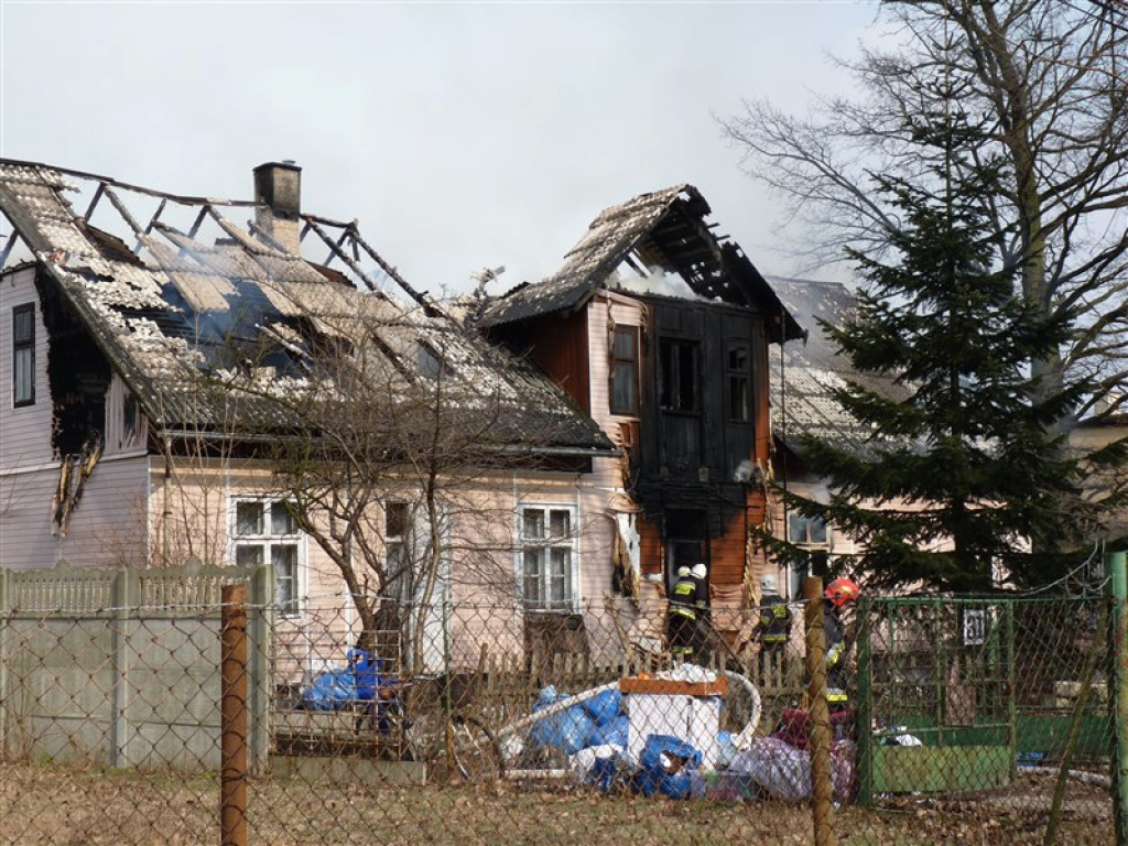 Pożar budynku mieszkalnego w Głownie