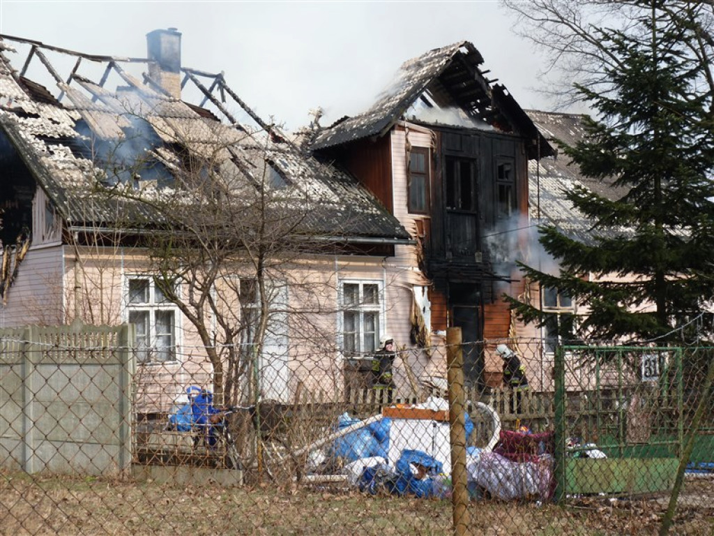 Pożar budynku mieszkalnego w Głownie