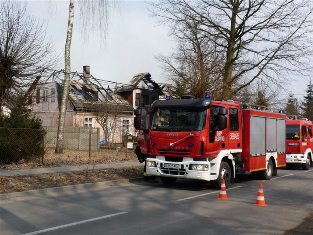 Pożar budynku mieszkalnego w Głownie