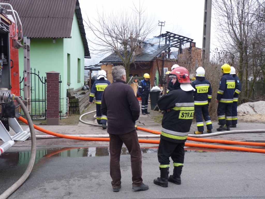 Pożar budynku na Chełmońskiego w Łowiczu