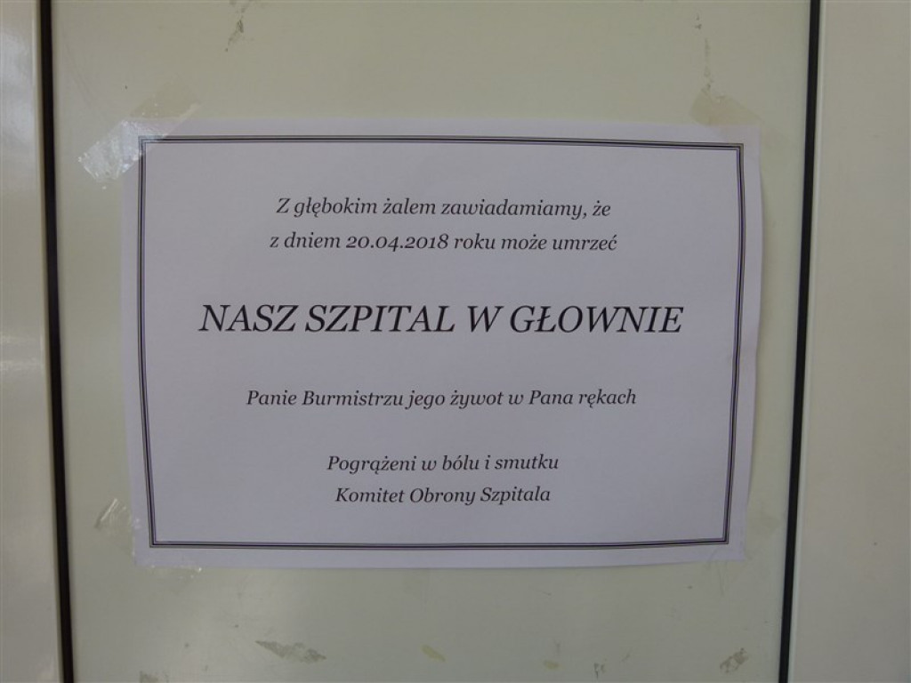 Pracownicy zawiązali Komitet Obrony Szpitala