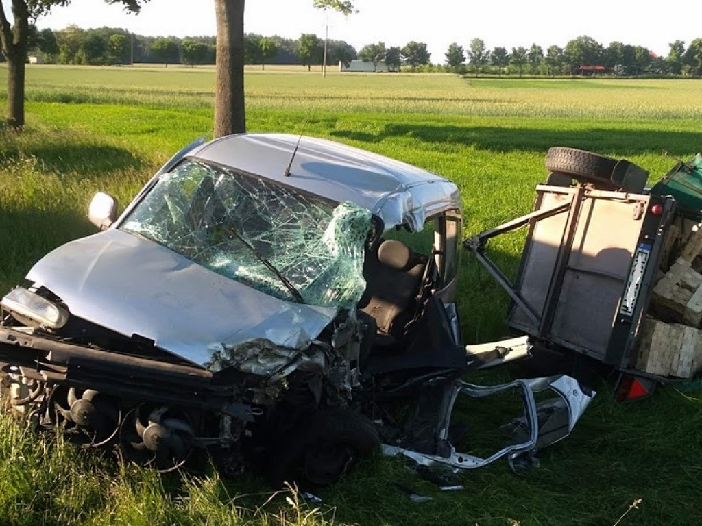 Dwie osoby ranne w wypadku w Wyborowie