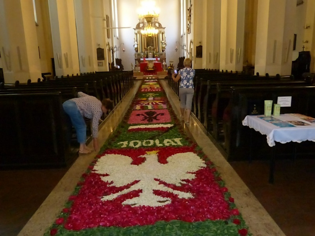 Kwiatowy dywan w Domaniewicach już gotowy