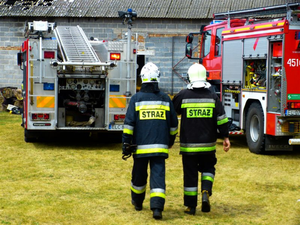 Pożar stodoły w Jamnie