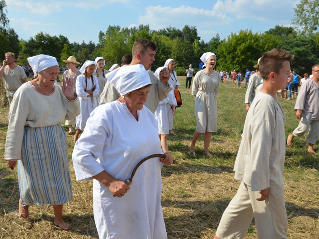 Żniwa i folklor w skansenie w Maurzycach
