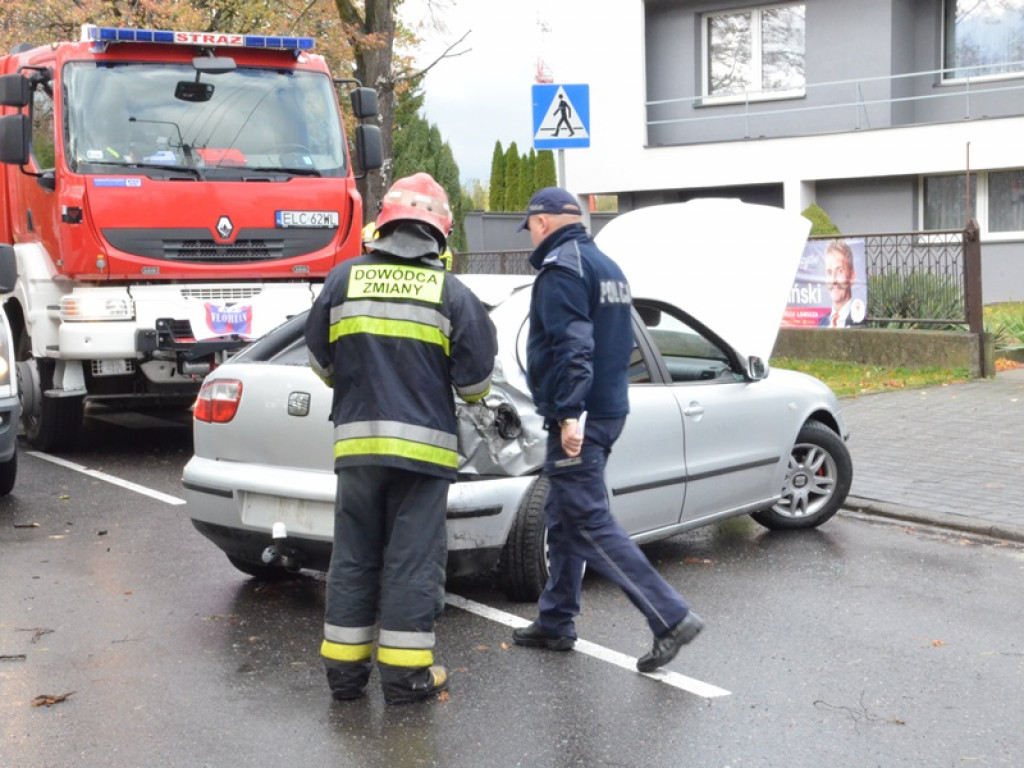 Wypadek na ul. Blich w Łowiczu