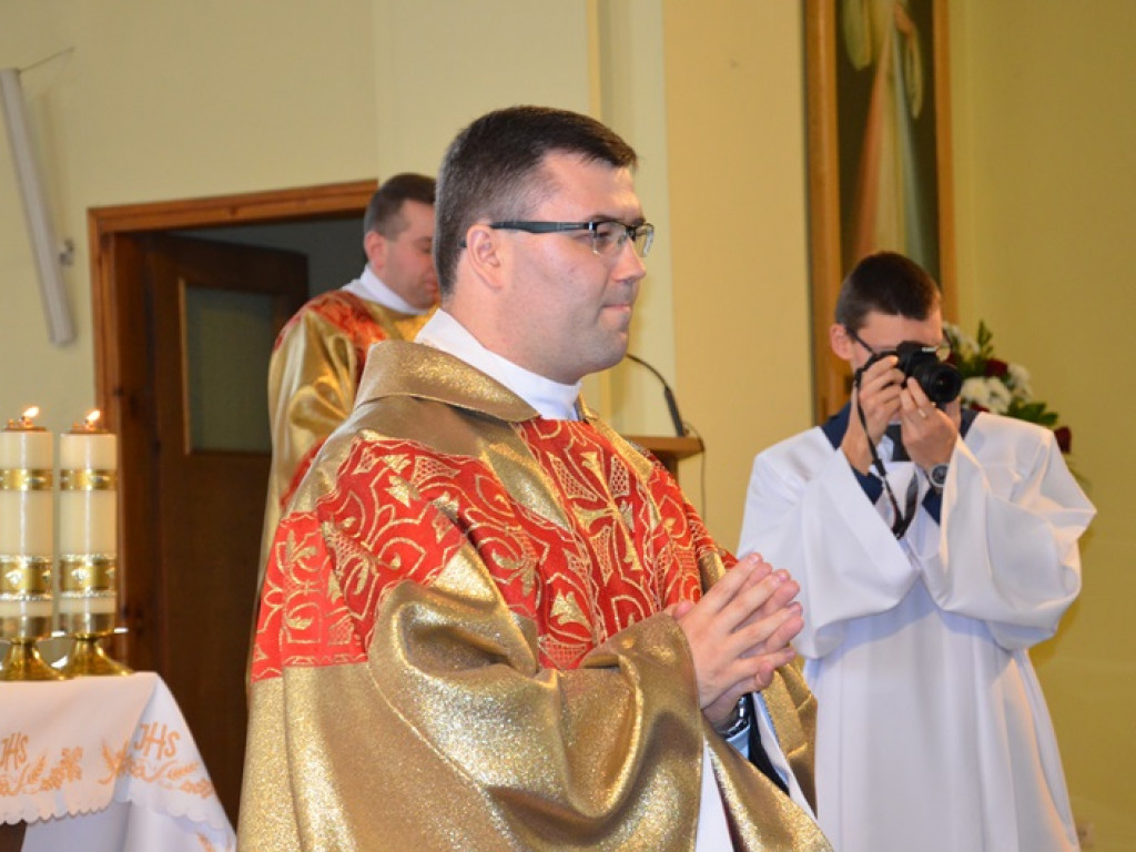 Obłóczyny 4 kleryków w łowickim seminarium