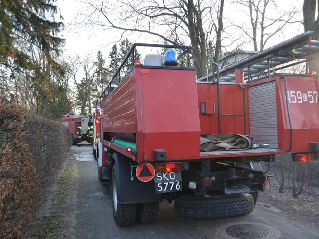 Dwa samochody spłonęły doszczętnie w Nieborowie