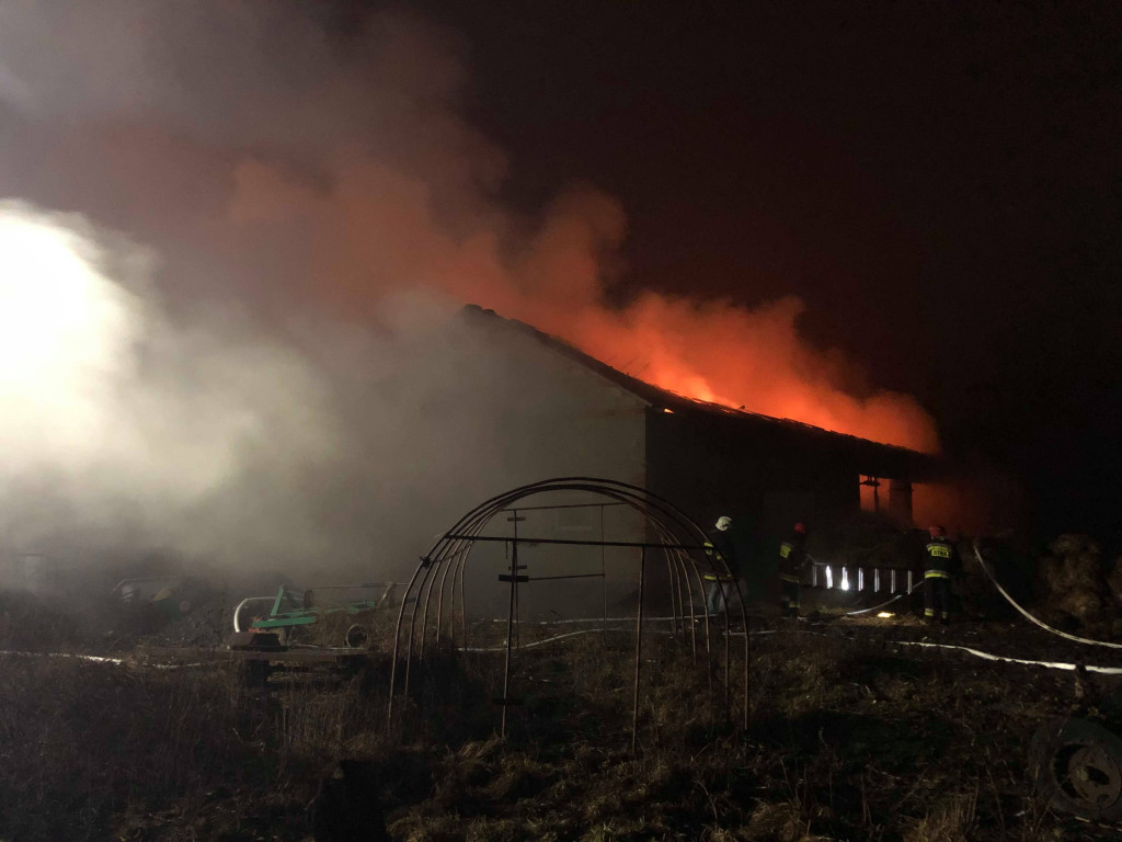 Pożar stodoły w Natolinie Kiernoskim