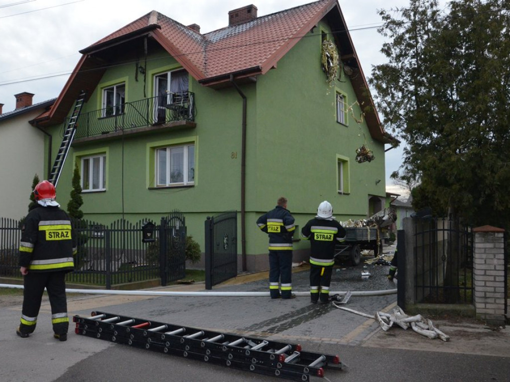 Pożar domu w Stachlewie, straty nawet 70 tys. zł