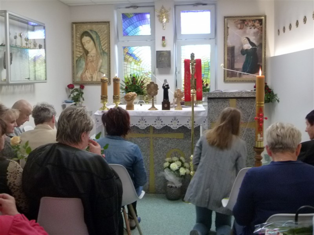 Wprowadzenie relikwii św. Rity do kaplicy szpitalnej