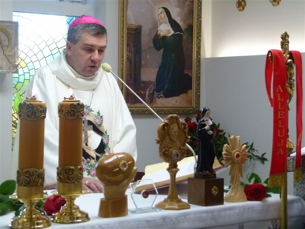 Wprowadzenie relikwii św. Rity do kaplicy szpitalnej