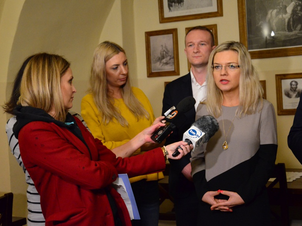 Konferencja prasowa z udziałem Małgorzaty Wassermann i Tomasza Rzymkowskiego
