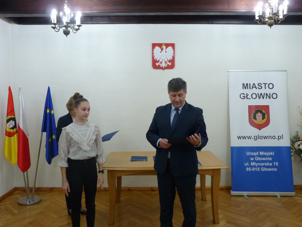 Burmistrz Głowna nagrodził sportowe talenty