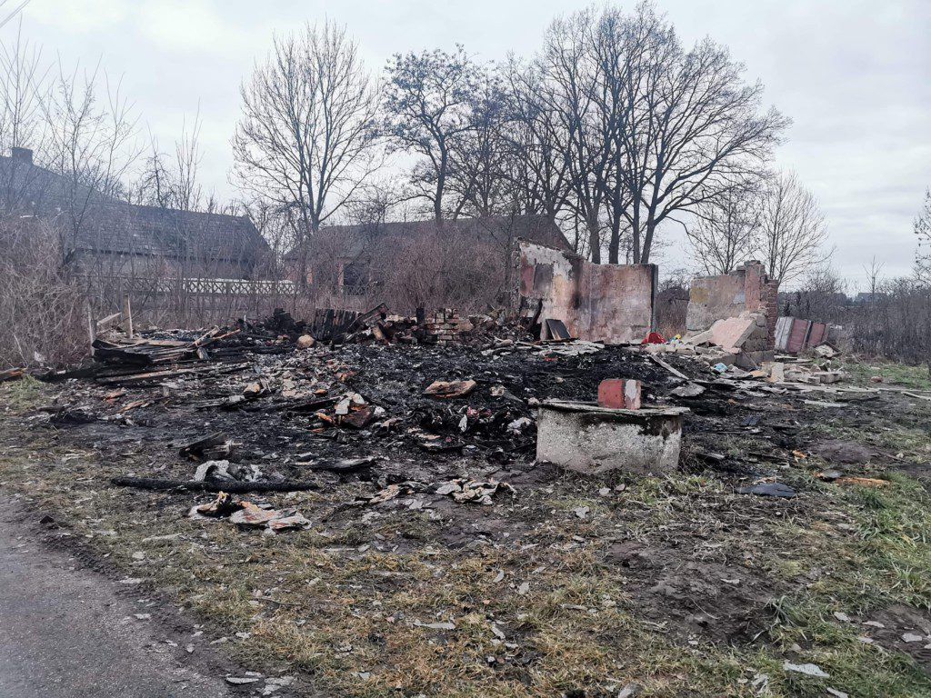 W Borówku spalił się budynek mieszkalny