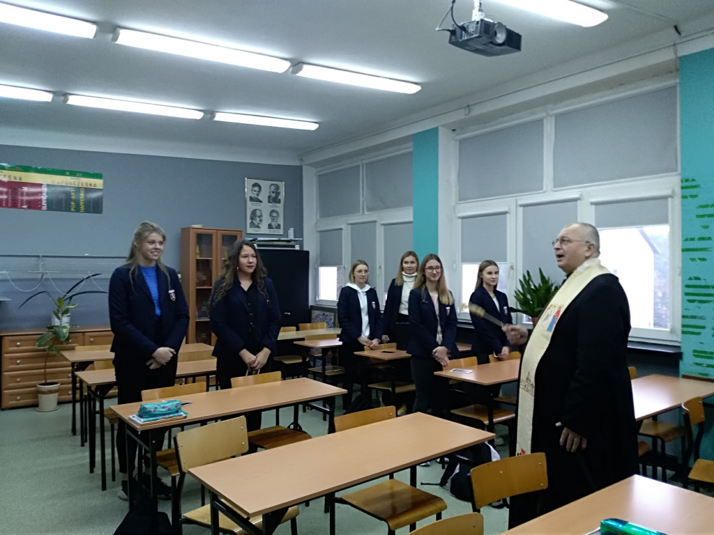 Wizyta duszpasterska w Liceum Katolickim w Głownie