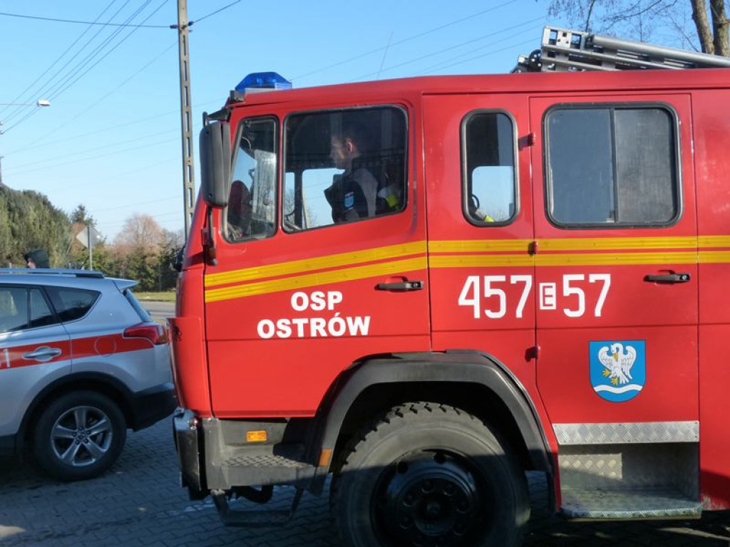 Pożar na osiedlu Górki w Łowiczu
