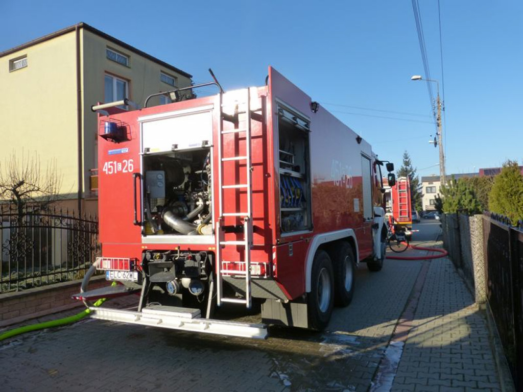 Pożar na osiedlu Górki w Łowiczu