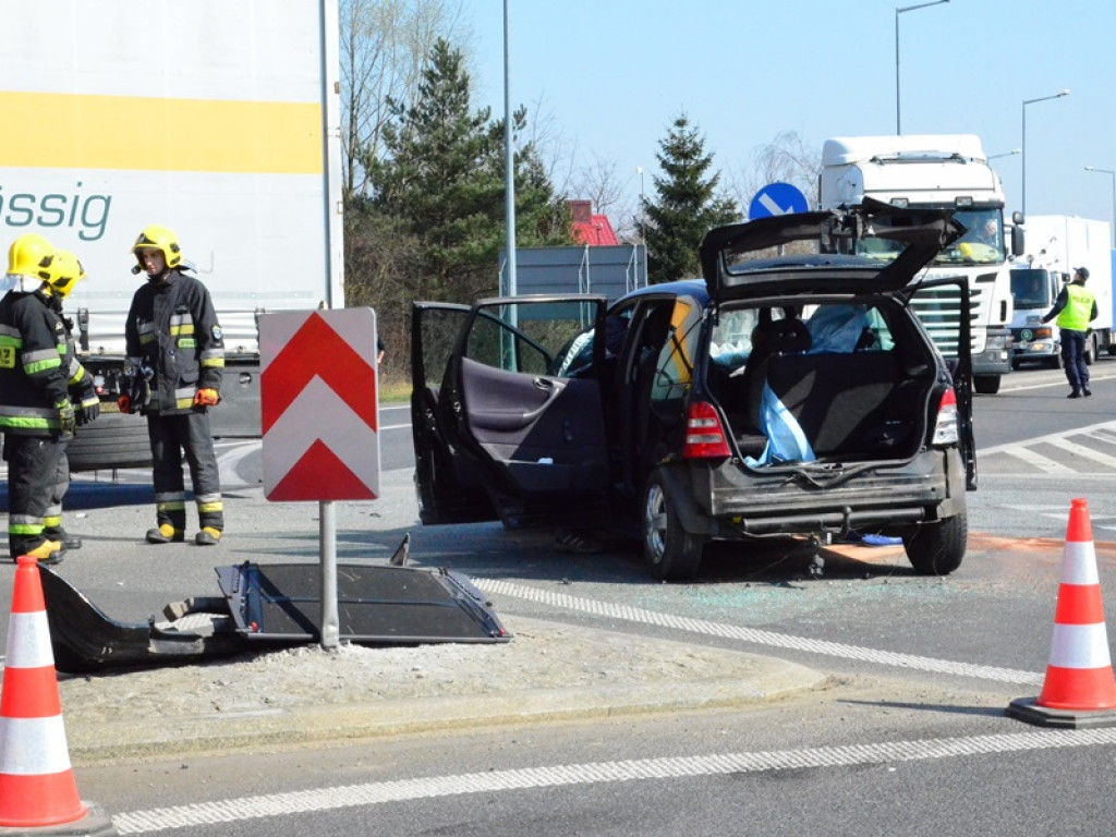 Wypadek na skrzyżowaniu ulic Poznańskiej i Warszawskiej