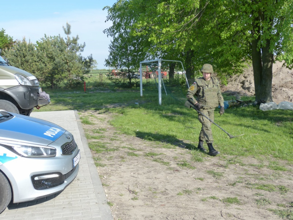 Pocisk przeciwpancerny znaleziony w Łaguszewie
