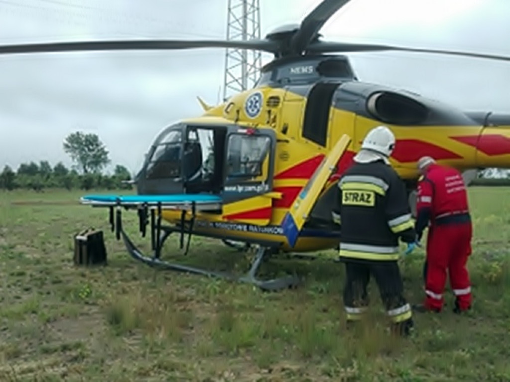 Młodego motocyklistę miał zabrać śmigłowiec. Nie zabrał