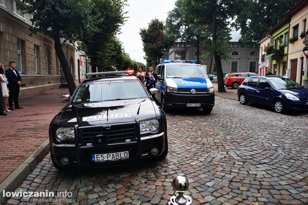 Do ślubu pojechał jak na policjanta przystało