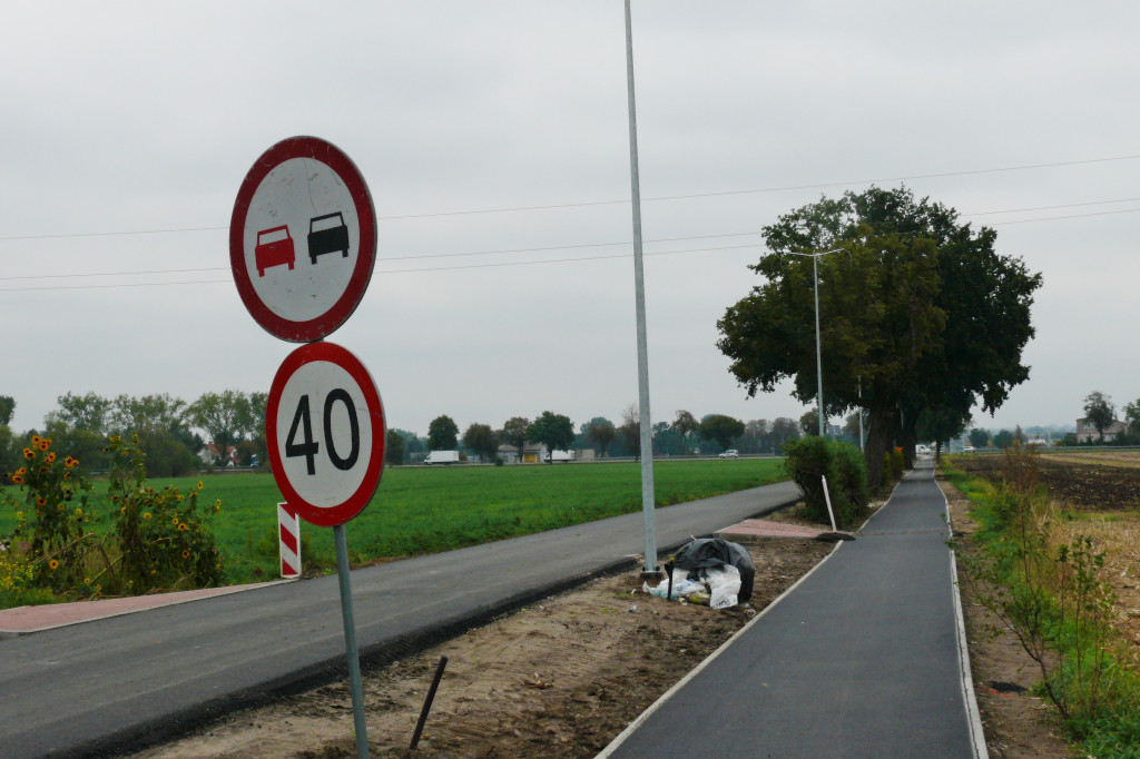 Prace w okolicach szkoły w Zduńskiej Dąbrowie