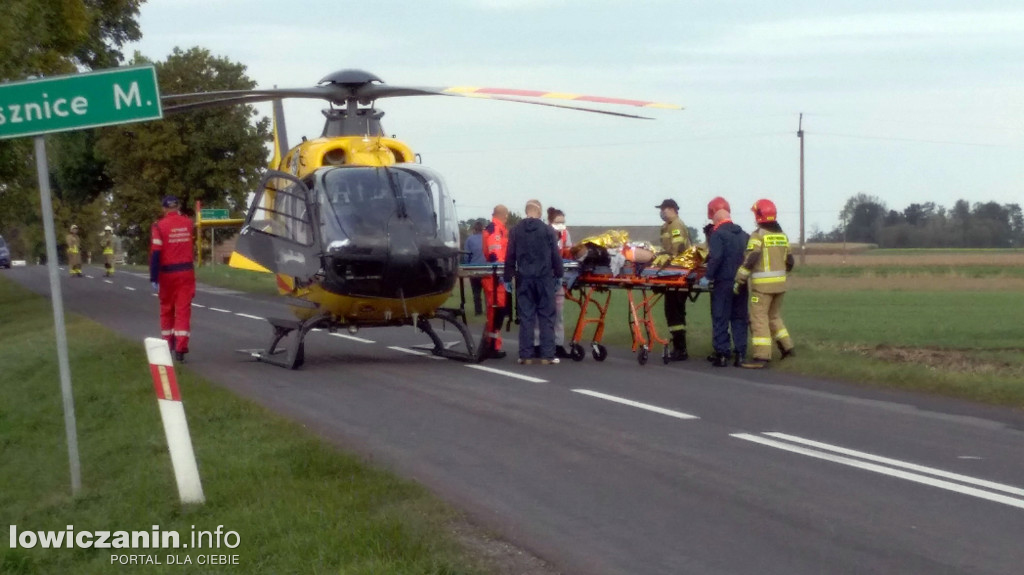 Wypadek w Karsznicach, kierowca skutera w szpitalu