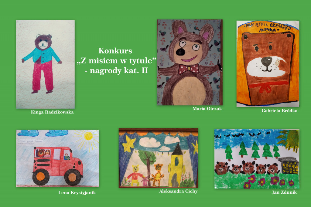 Które miśki wygrały w konkursie Z misiem w tytule?