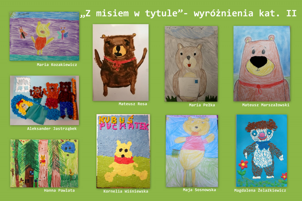 Które miśki wygrały w konkursie Z misiem w tytule?