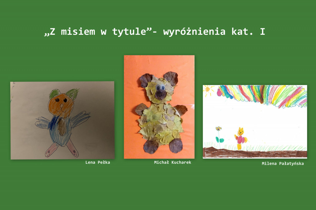 Które miśki wygrały w konkursie Z misiem w tytule?