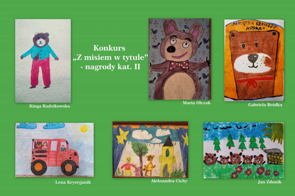 Które miśki wygrały w konkursie Z misiem w tytule?