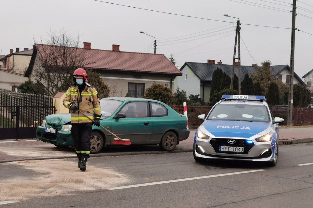 Kolizja na ul. Łęczyckiej