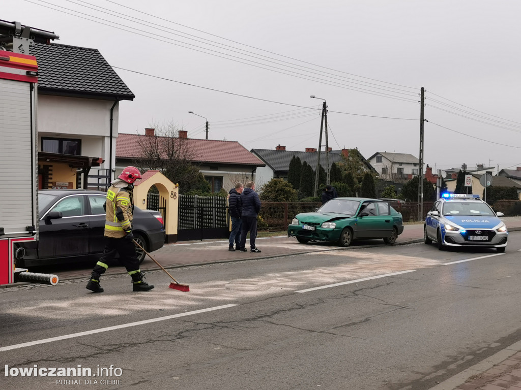 Kolizja na ul. Łęczyckiej