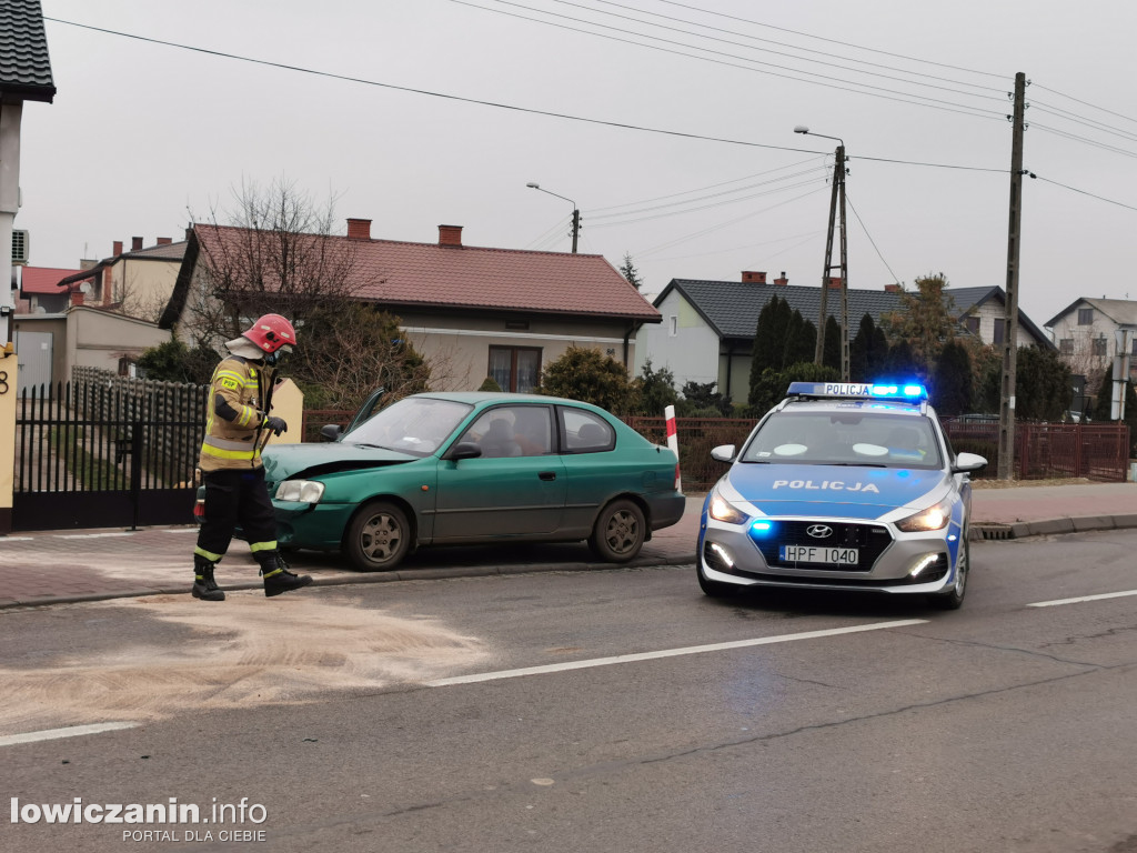 Kolizja na ul. Łęczyckiej